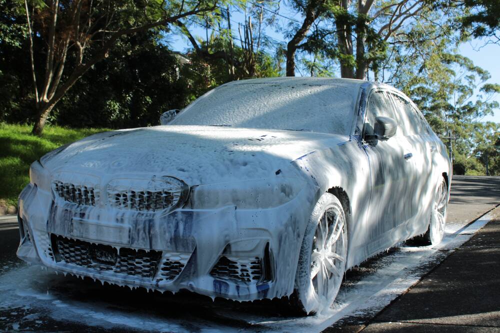 BMW snow foam pre-wash