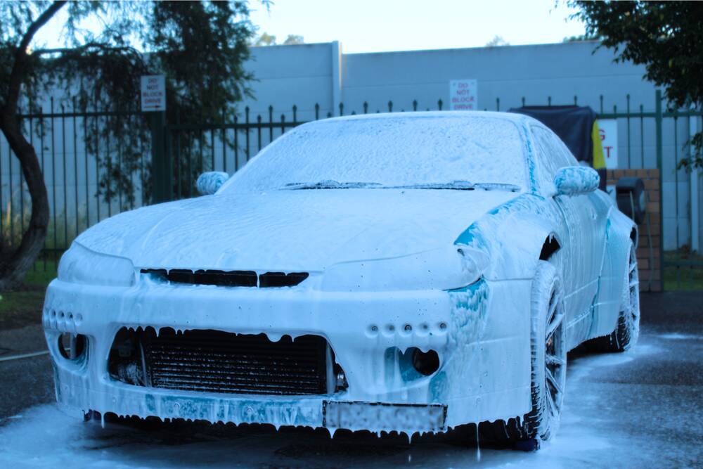 Nissan Silvia S15 snow foam